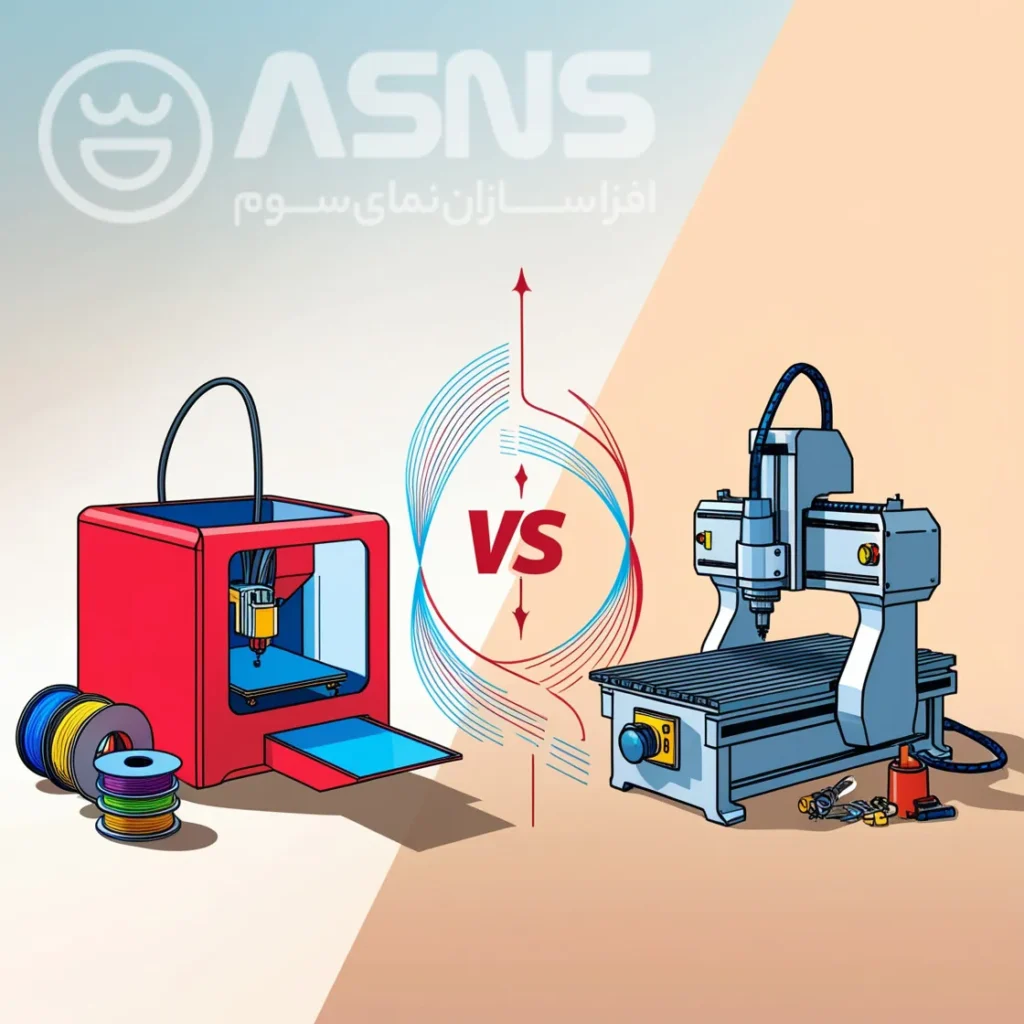 تفاوت پرینتر سه‌بعدی و CNC